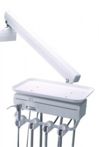 Dental DCI Alternative Arm Mounted Automatic Control for 3 HP w/Tray & White Flex Arm PN 4376