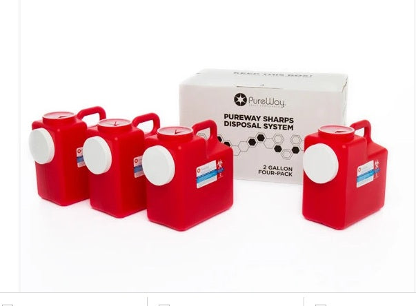 2 Gallon Sharps Disposal System (4 Pack)