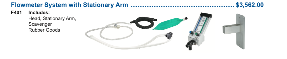 BelMed Flow Meter System With Stationary Arm PN:F401